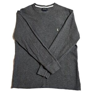 Polo‎ Ralph Lauren Sweater Large Long Sleeve Gray Men's